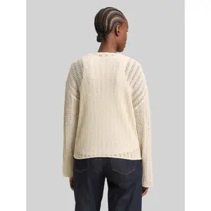 Loose Fit Openwork Cardigan for Women Tom Tailor Denim image-2