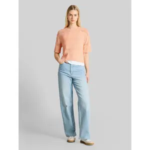 Short Sleeve Openwork Top Women Tom Tailor Denim image-3