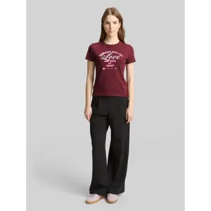 Women's Cotton Printed T-Shirt Tom Tailor Denim image-3