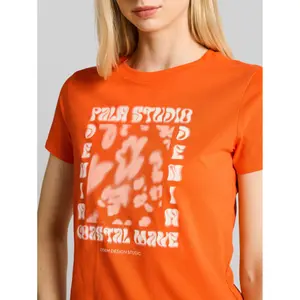 T-shirt con motivo in cotone donna Tom Tailor Denim image-4