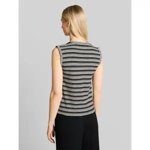 T-shirt a righe costolato donna Tom Tailor Denim image-2
