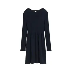 Long Sleeve Ribbed Dress for Women Tom Tailor Denim image-0