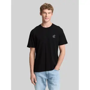 T-shirt άνετος με εκτύπωση στο στήθος Tom Tailor Denim image-1