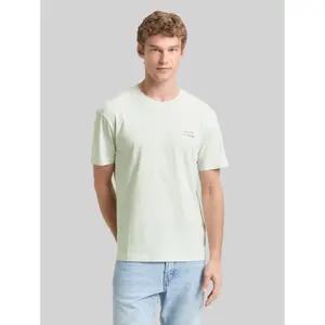 T-shirt άνετος με εκτύπωση στο στήθος Tom Tailor Denim image-1