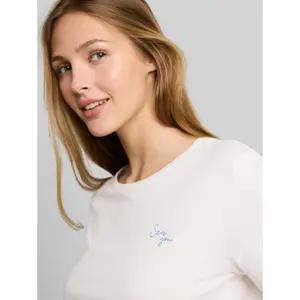 T-shirt med broderier för kvinnor Tom Tailor Denim image-4