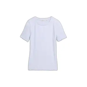 Women's Ruffled Slim Ribbed T-Shirt Tom Tailor Denim image-0