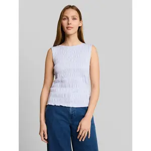 Smocked tank top for women Tom Tailor Denim image-1
