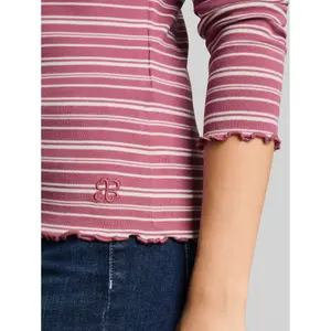 T-shirt manches longues bord volants femme Tom Tailor Denim image-4