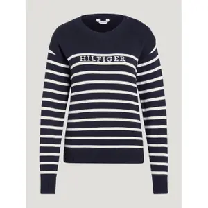 Jersey de cuello redondo para mujer Tommy Hilfiger Equestrian Fairfield Streifen image-0