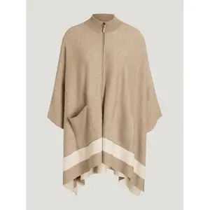 Women's knitted poncho Tommy Hilfiger Equestrian Greenwood Strick image-0