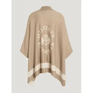 Women's knitted poncho Tommy Hilfiger Equestrian Greenwood Strick image-2