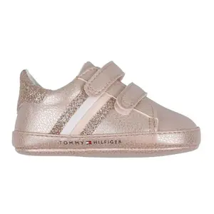 Velcro baby girl Trainers Tommy Hilfiger Rose Gold image-0