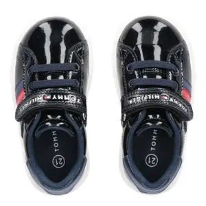 Sneakers in lace child Tommy Hilfiger Velcro image-1