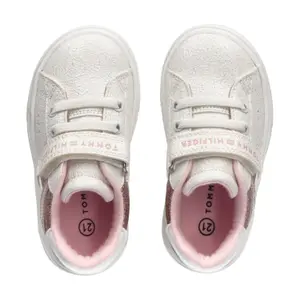 Baby girl lace-up sneakers with velcro Tommy Hilfiger image-1