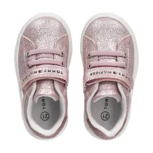 Baby girl lace-up sneakers with velcro Tommy Hilfiger image-1