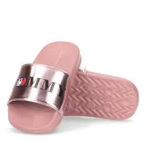 Girl's smiley face printed flip-flops Tommy Hilfiger image-1