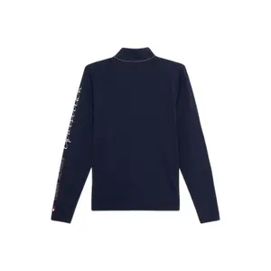 Pólo técnico de equitação de manga comprida com fecho de correr de 1/4 com logótipo impresso Tommy Hilfiger Equestrian image-3