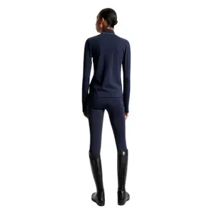 Pólo técnico de equitação de manga comprida com fecho de correr de 1/4 com logótipo impresso Tommy Hilfiger Equestrian image-4