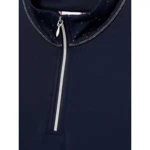 Pólo técnico de equitação de manga comprida com fecho de correr de 1/4 com logótipo impresso Tommy Hilfiger Equestrian image-6