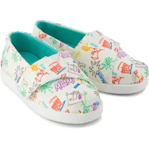 Espadrilles mit Print für Mädchen im Babyalter Toms Classic image-2