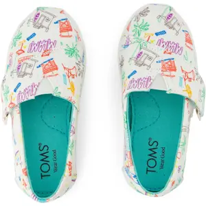 Espadrilles mit Print für Mädchen im Babyalter Toms Classic image-3