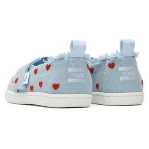 Denim espadrilles with embroidered baby hearts Toms Alpargata image-2