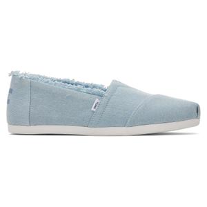 Espadrilles en jeans dévalé à franges femme Toms Alpargata image-0