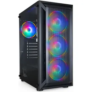 Boîtier PC tour avec panneau vitré TooQ ATX Ragnärok 101-B RGB