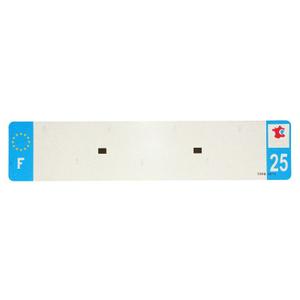 License plate strip for pvc Top Plaq 25