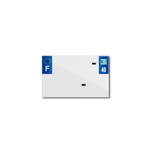 Blank pvc license plate strip Top Plaq 40