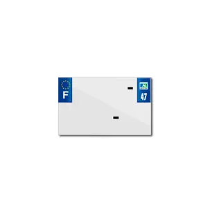 Blank PVC-nummerpladestrimmel Top Plaq 47