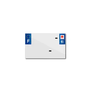 Blank pvc license plate strip Top Plaq 91