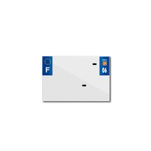 Nummerpladeliste i PVC med firmanavn Top Plaq 06