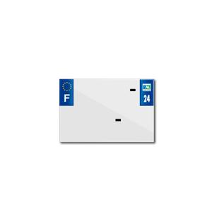 PVC license plate strip with company name Top Plaq 24