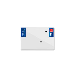 Nummerpladeliste i PVC med firmanavn Top Plaq 81