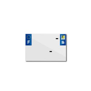 Nummerpladeliste i PVC med firmanavn Top Plaq 86