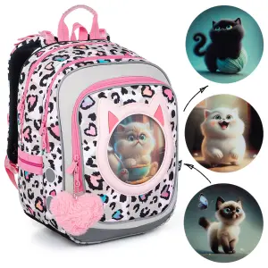 Girl's backpack Topgal Lightweight with Little Kittens Endy 23037 image-0