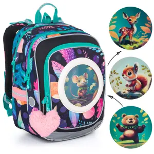 Girl's backpack Topgal Lightweight Forest Animals Endy 24005 image-0