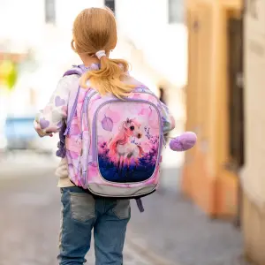 Girl's backpack Topgal Lightweight with a Cute Horse Endy 25073 image-1