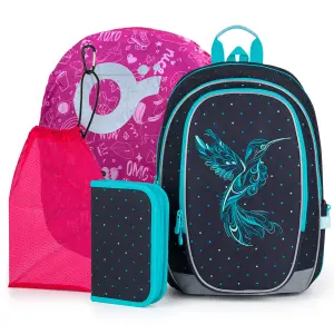 4 in 1 Girl's Backpack Topgal School Mira 24009 image-0