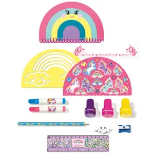 Paper kit with 50 unicorn pieces Totum image-1