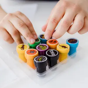 Set of 12 dinosaur ink pads Totum image-1