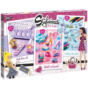 Creative activities 3 in 1 nails, bracelets and plaster figurines Totum image-0