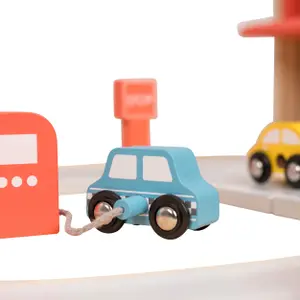 Wooden three-storey garage car set FSC TP Toys image-1