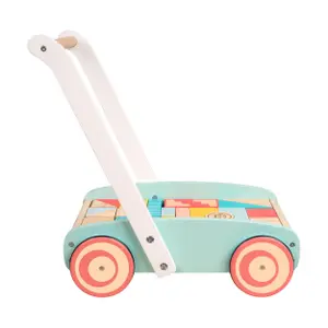 Wooden block push cart FSC TP Toys image-2
