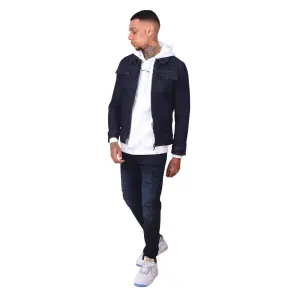 Veste en denim brut à zip Project X Paris image-0