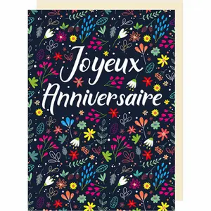 Maxi-Doppelkarte Tracks Anniversaire femme image-0