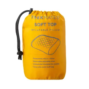 Inflatable pillow with soft top Trekmates image-1
