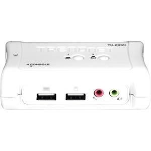 Boîtier de commutateur KVM 2 ports avec audio 2 câble inclus VGA TRENDnet image-2