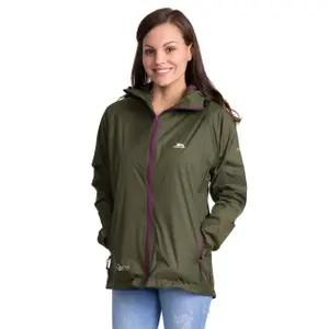 Dames waterdichte hoodie-jack met rits Trespass Qikpac image-1